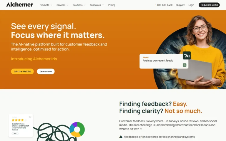 Alchemer website screenshot