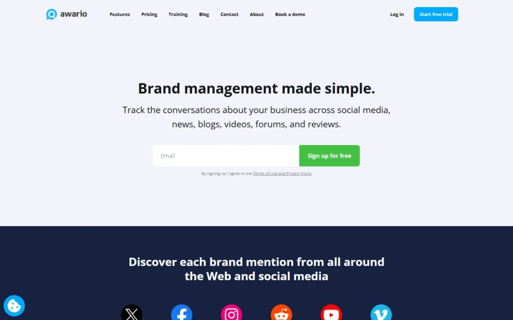 Awario website screenshot