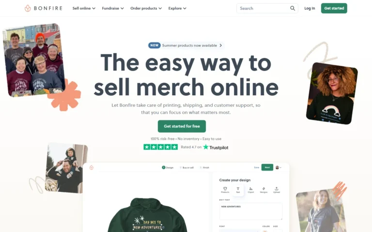 Bonfire website screenshot