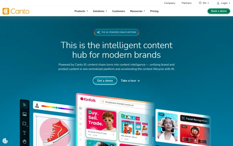 Canto website screenshot