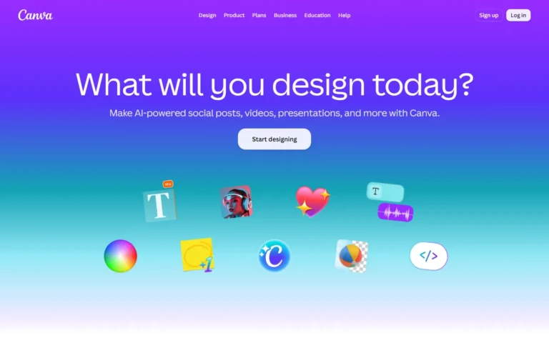 Canva website screenshot