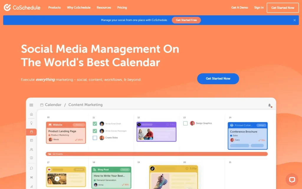 CoSchedule website screenshot