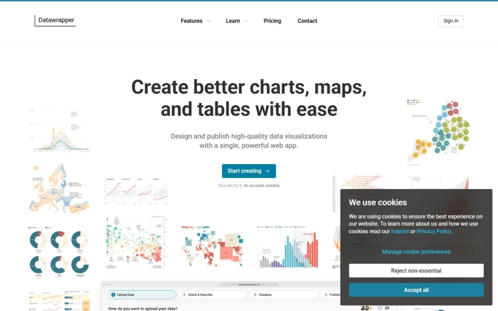 Datawrapper website screenshot