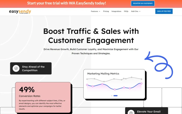 EasySendy website screenshot