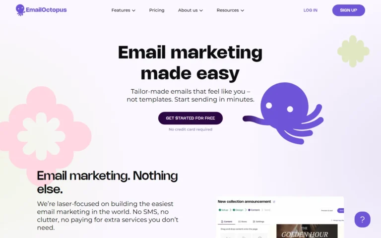 EmailOctopus website screenshot