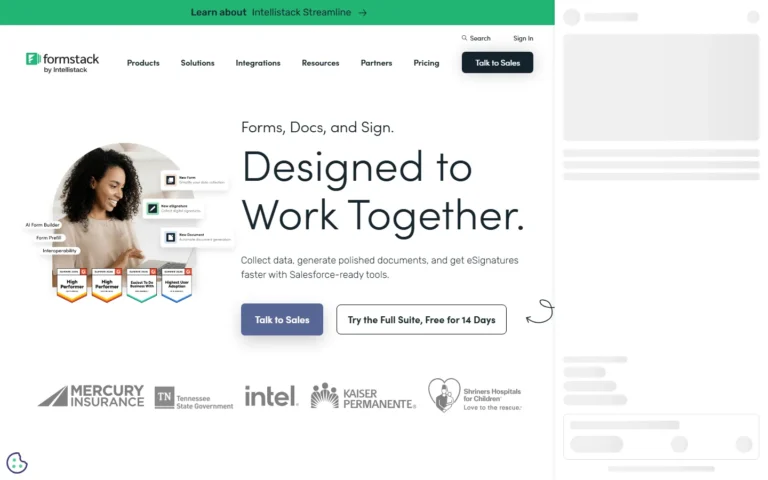Formstack website screenshot