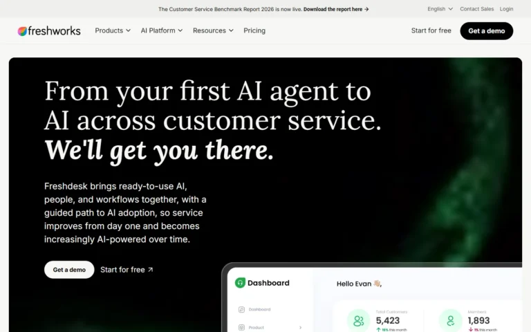 Freshdesk website screenshot