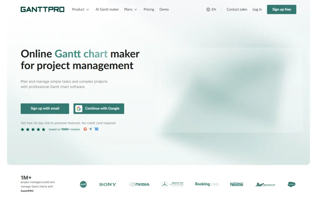 GanttPro website screenshot