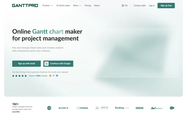 GanttPro website screenshot