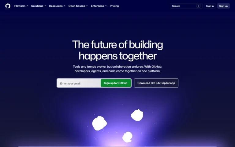 Github website screenshot