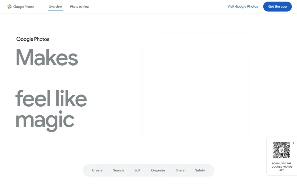 Google Photos website screenshot