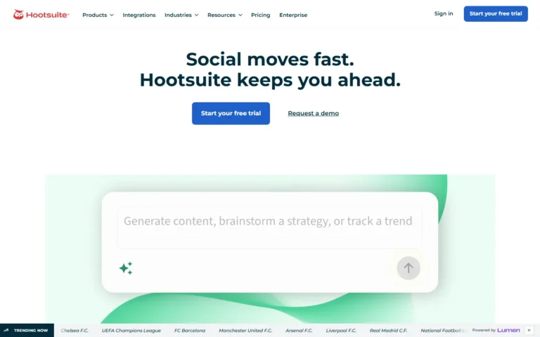 Hootsuite website screenshot
