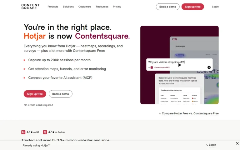Hotjar website screenshot