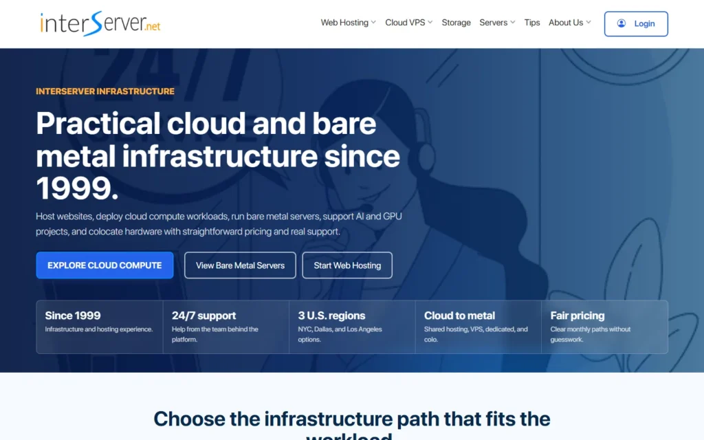 Interserver website screenshot
