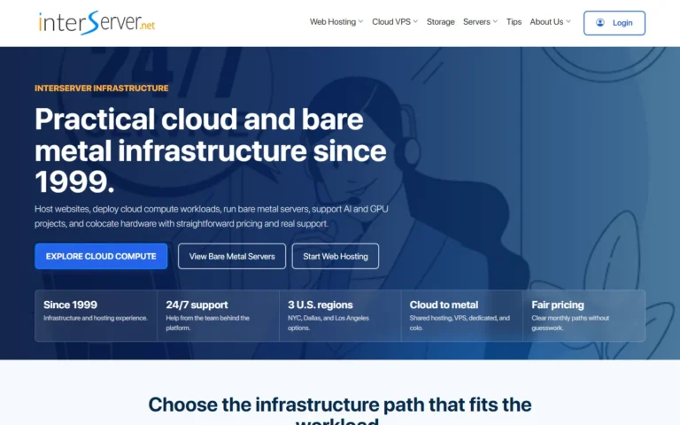 Interserver website screenshot
