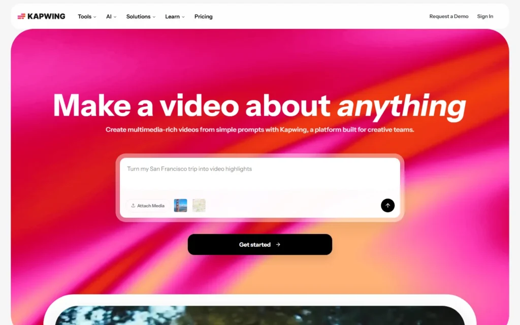 Kapwing website screenshot