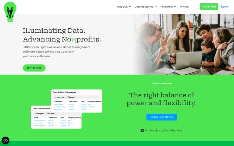 Little Green Light website screenshot