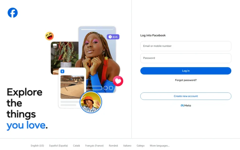 Meta website screenshot