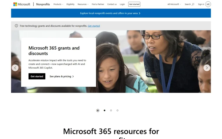 Microsoft 365 website screenshot