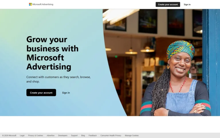 Microsoft Ads website screenshot
