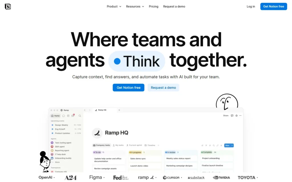 Notion website screenshot