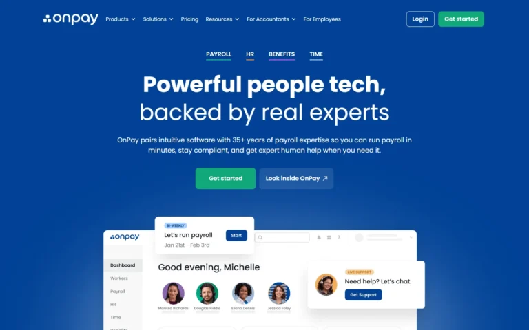 OnPay website screenshot