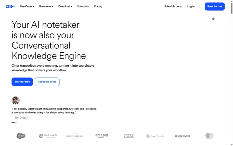 Otter.ai website screenshot