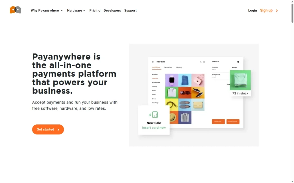 PayAnywhere website screenshot