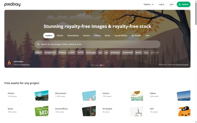Pixabay Videos website screenshot