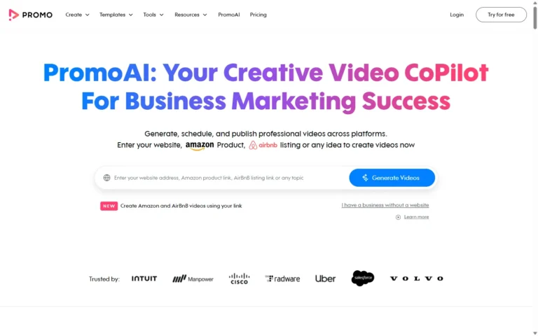 Promo website screenshot