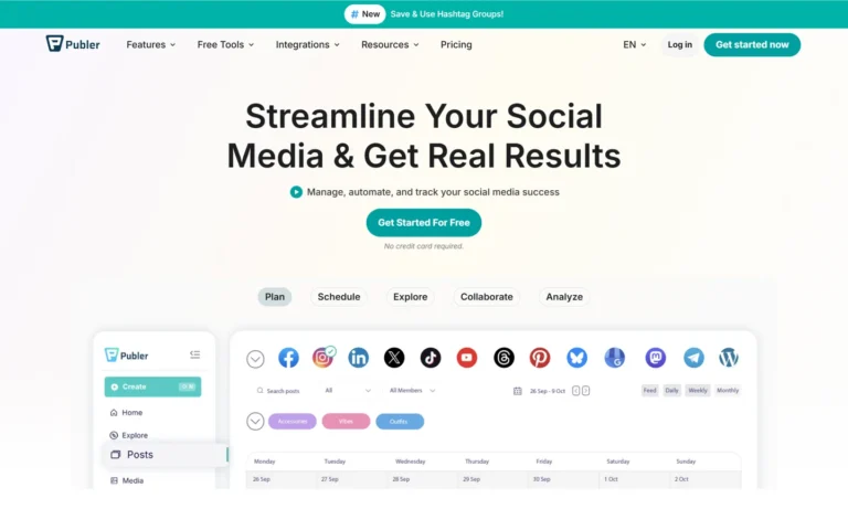 Publer website screenshot