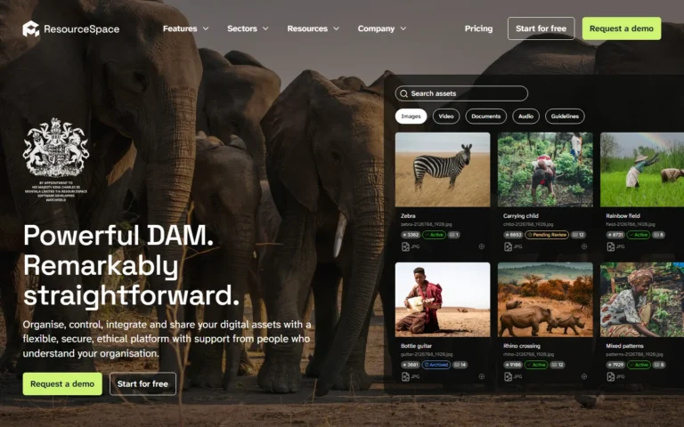 ResourceSpace website screenshot
