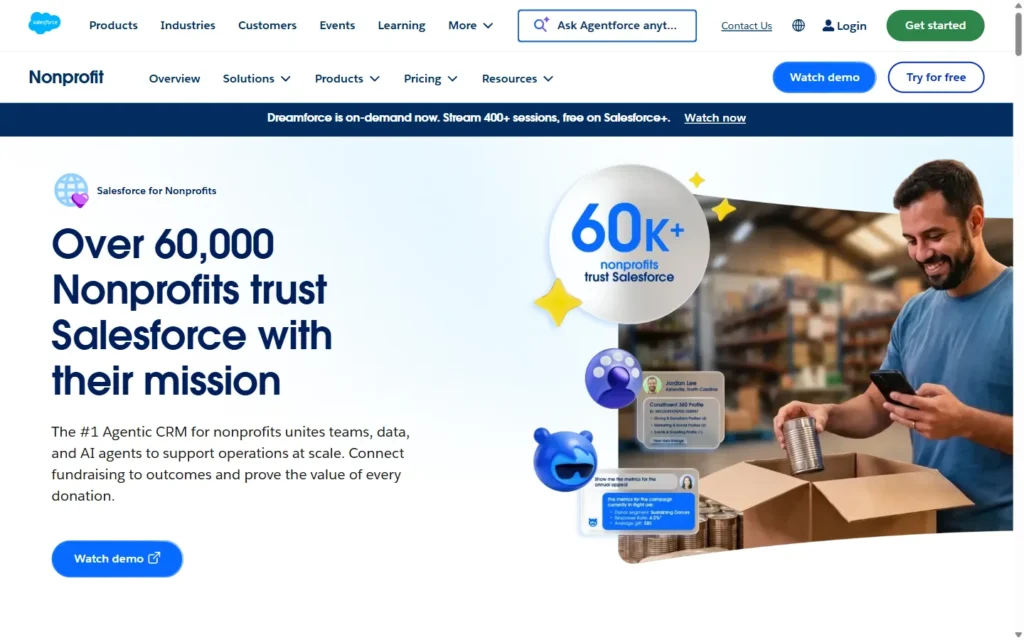 Salesforce website screenshot