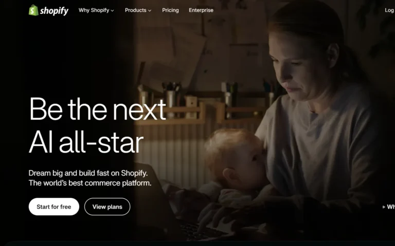 Shopify website screenshot