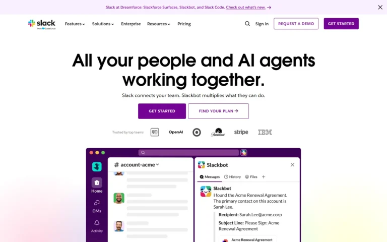 Slack website screenshot