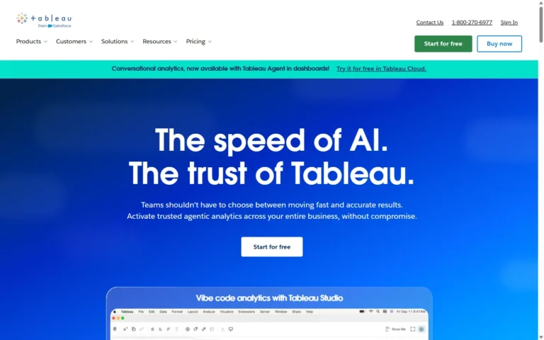 Tableau website screenshot