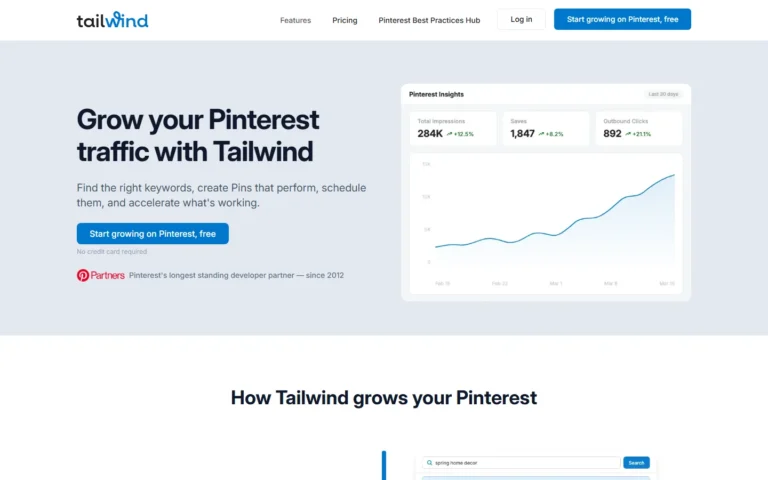 Tailwind website screenshot