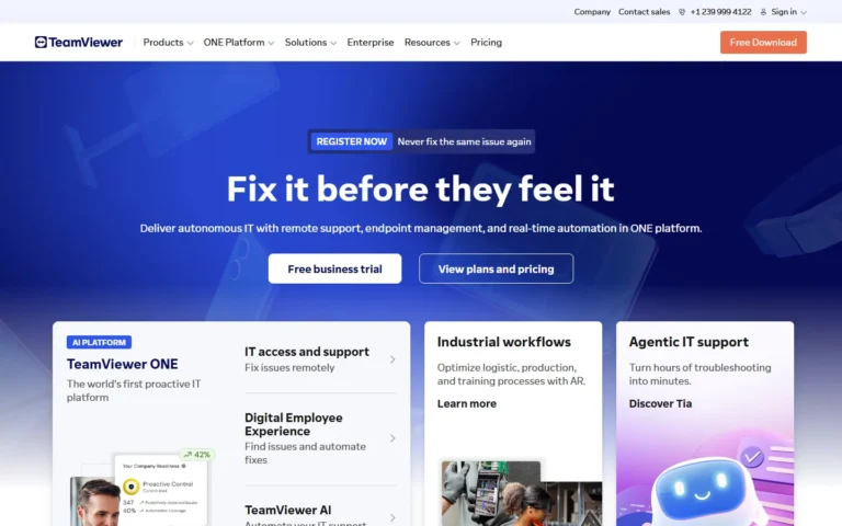 TeamViewer website screenshot