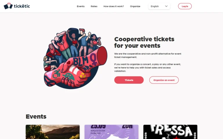 Ticketic website screenshot