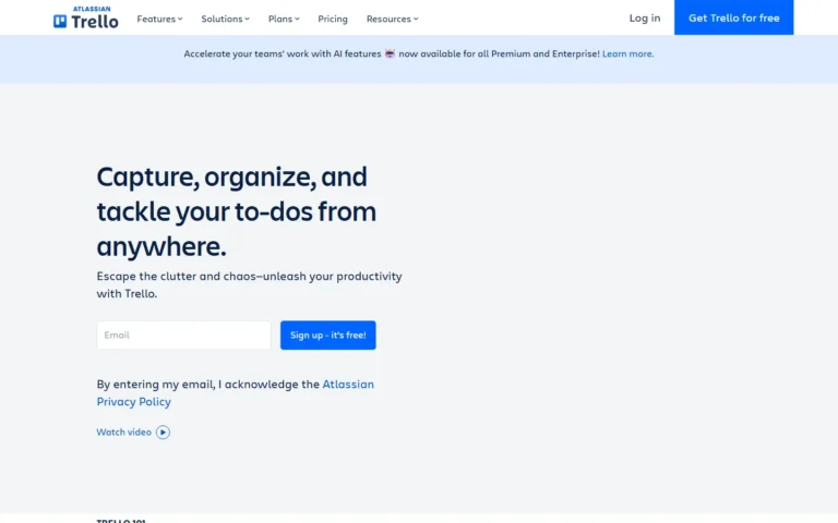 Trello website screenshot