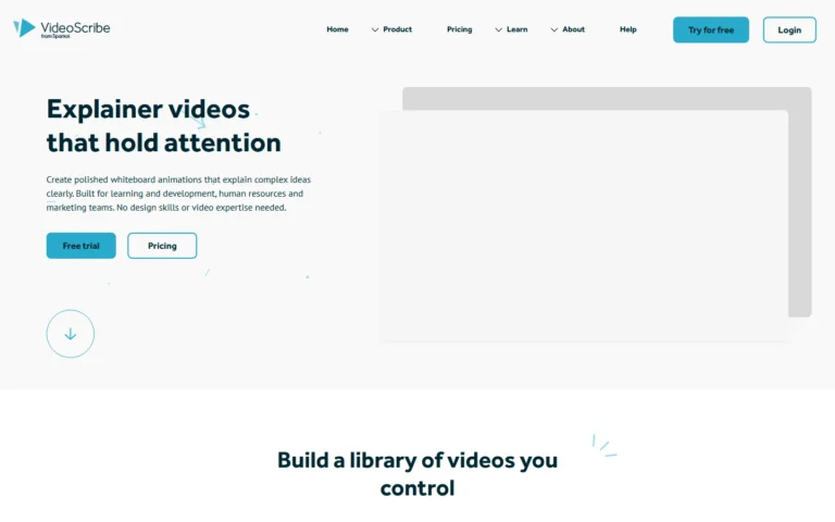 VideoScribe website screenshot