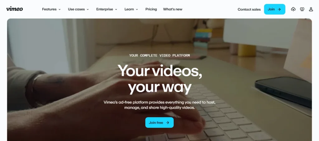 Vimeo website screenshot