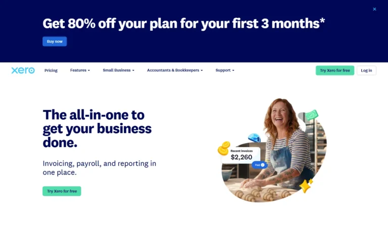 Xero website screenshot