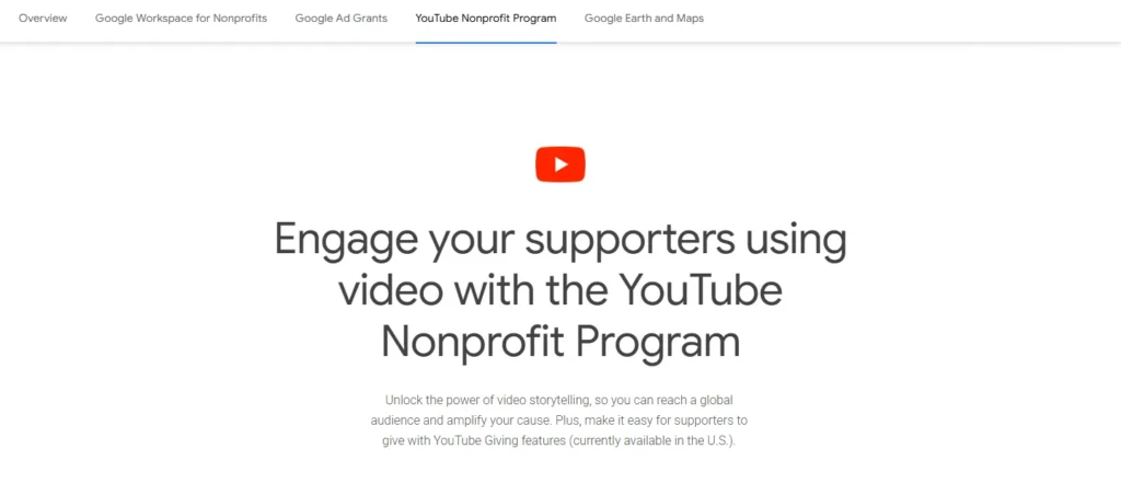 YouTube Nonprofit Program